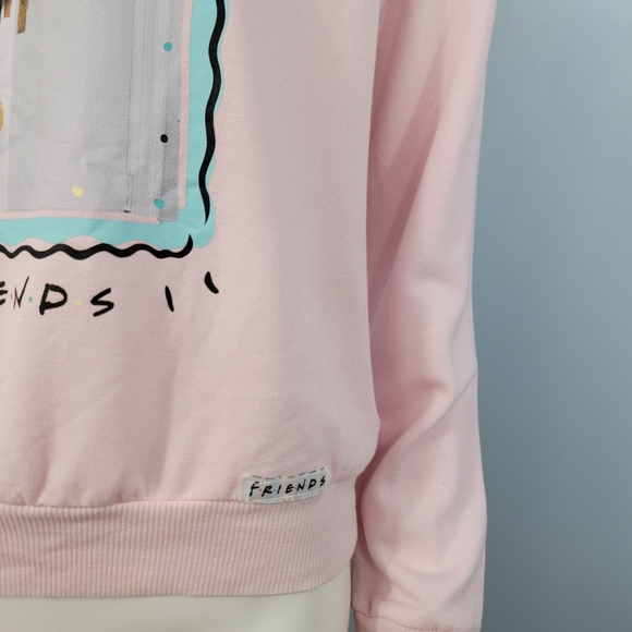 FRIENDS long sleeves comfy pink sweatshirt size XS - Picture 4 of 10
